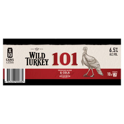 101 Bourbon & Cola Cans 10 Pack 375mL