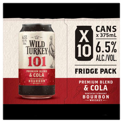 101 Bourbon & Cola Cans 10 Pack 375mL