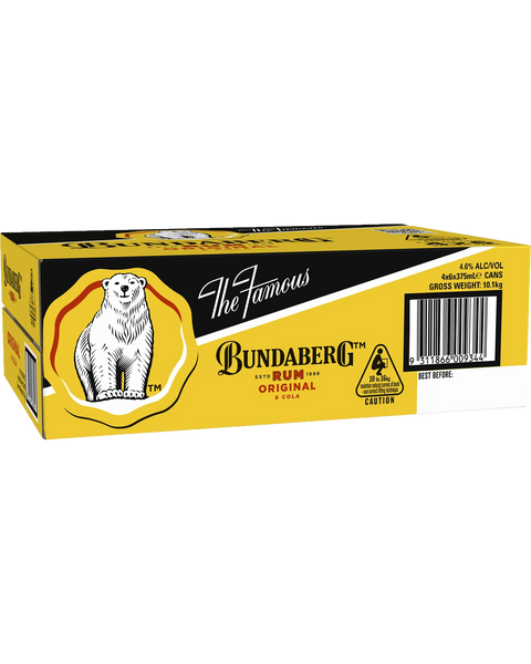 Bundaberg Rum & Cola Cans 375ml