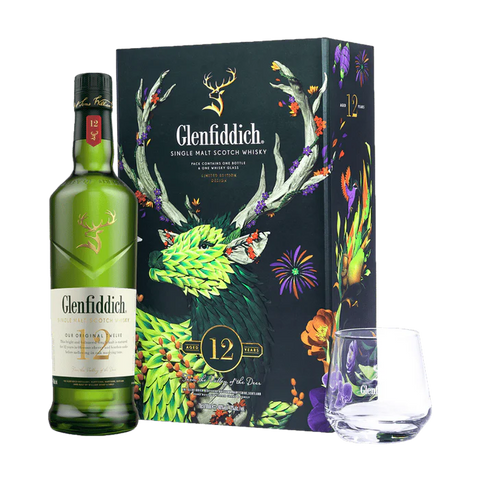 Glenfiddich 12 Year Old Single Malt Scotch Whisky Giftpack 700ml