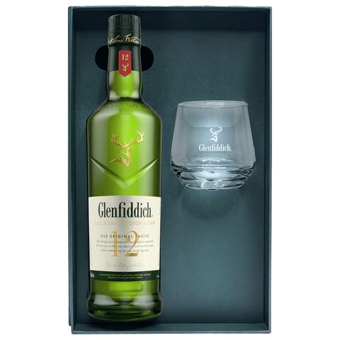 Glenfiddich 12 Year Old Single Malt Scotch Whisky Giftpack 700ml