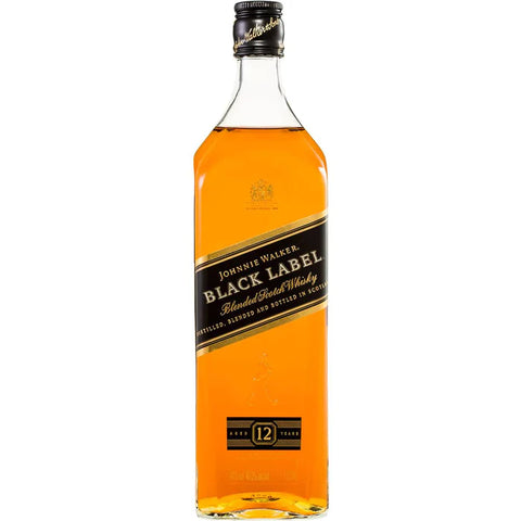 Johnnie Walker Black Label 12 Year Blended Scotch Whisky 1L