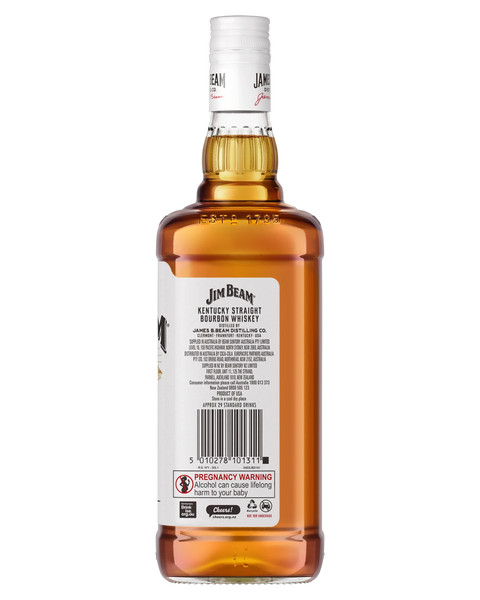 Jim Beam White Label Kentucky Straight Bourbon Whiskey 1000ml