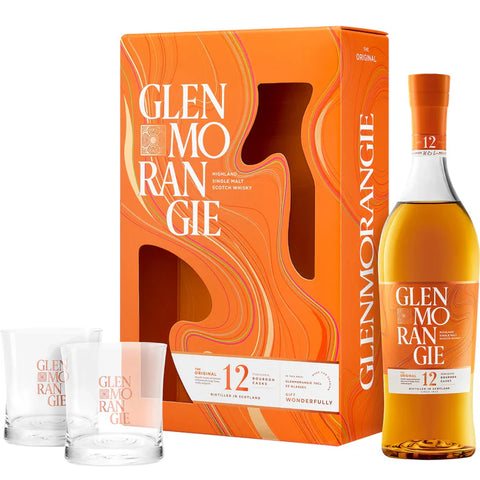 Glenmorangie 12 Year Single Malt Scotch Whisky Gift Pack With Glasses 700ml